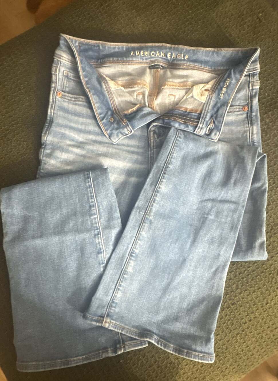 American Eagle Next Level Stretch Kick Boot Blue Jeans
